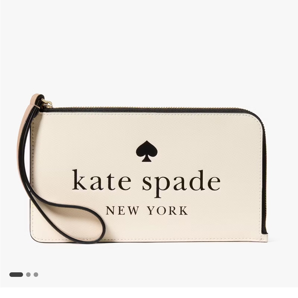 Kate Spade Cream and Black Wristlet